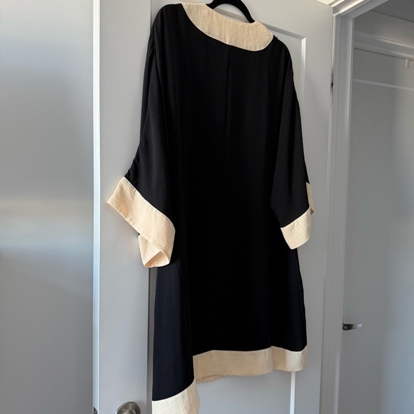 By Malene Birger black & cream Christia kaftan mini dress - size FR 44 (XL) - Picture 8 of 8